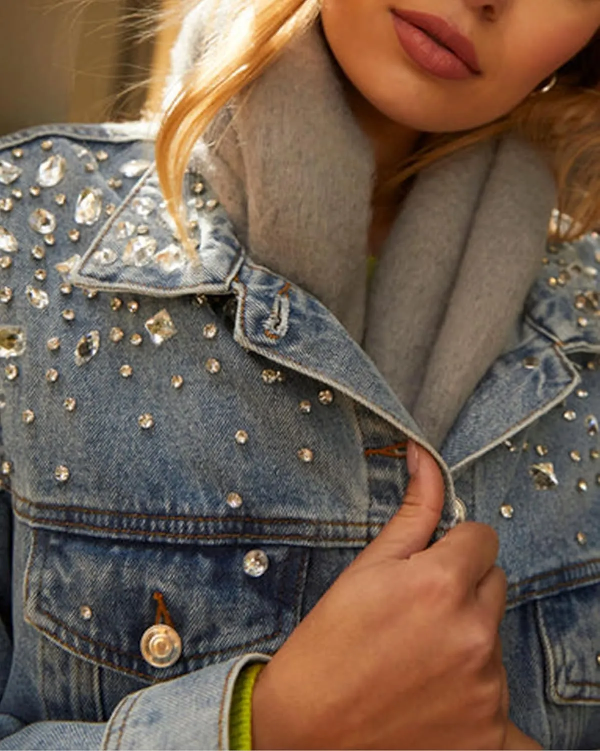 Kedera Jean Jacket Women Trendy 2025 Embellished Button Down Vintage Western Trucker Jacket Spring Coat Outfits