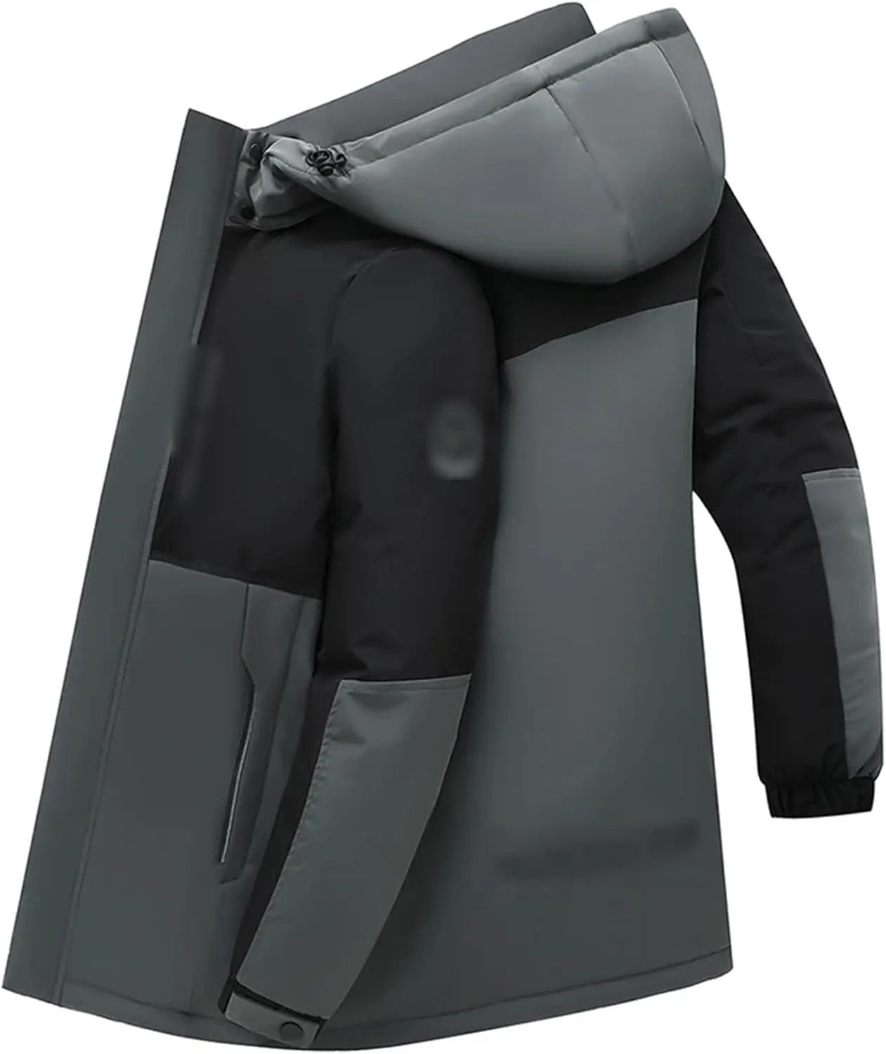 Kelsiop Men's Warm Parka Winter Hooded Casual Jacket