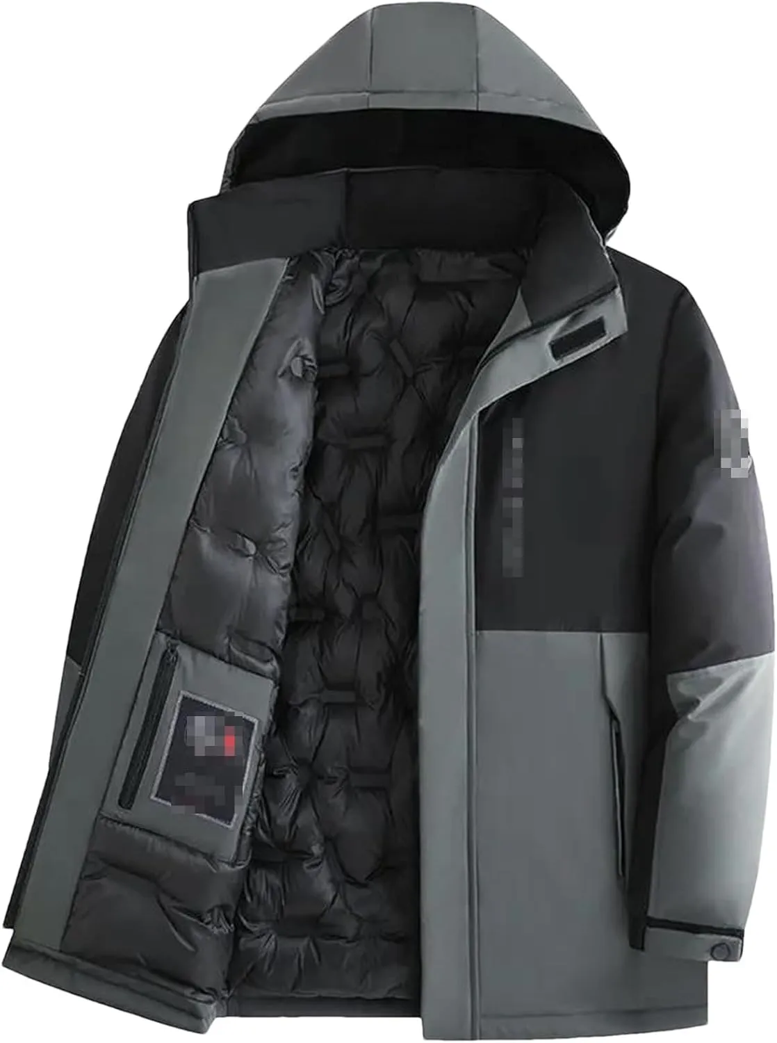 Kelsiop Men's Warm Parka Winter Hooded Casual Jacket