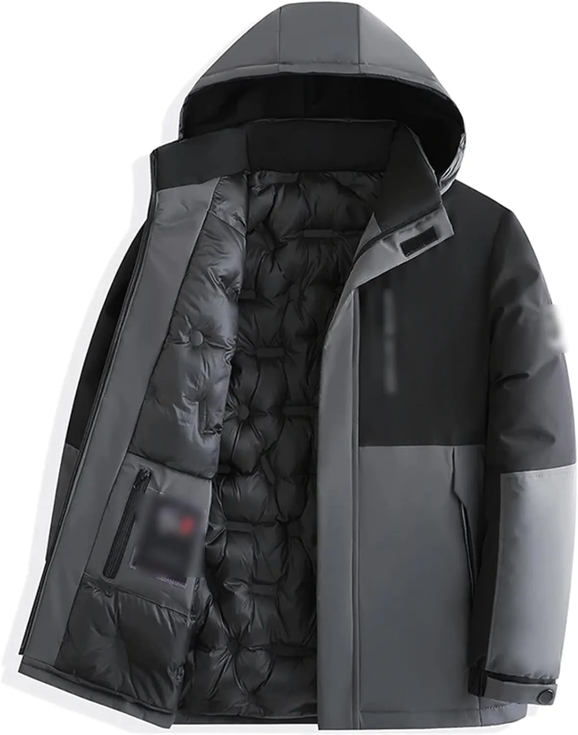 Kelsiop Men's Warm Parka Winter Hooded Casual Jacket
