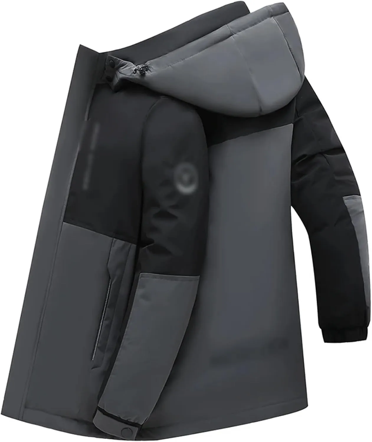 Kelsiop Men's Warm Parka Winter Hooded Casual Jacket