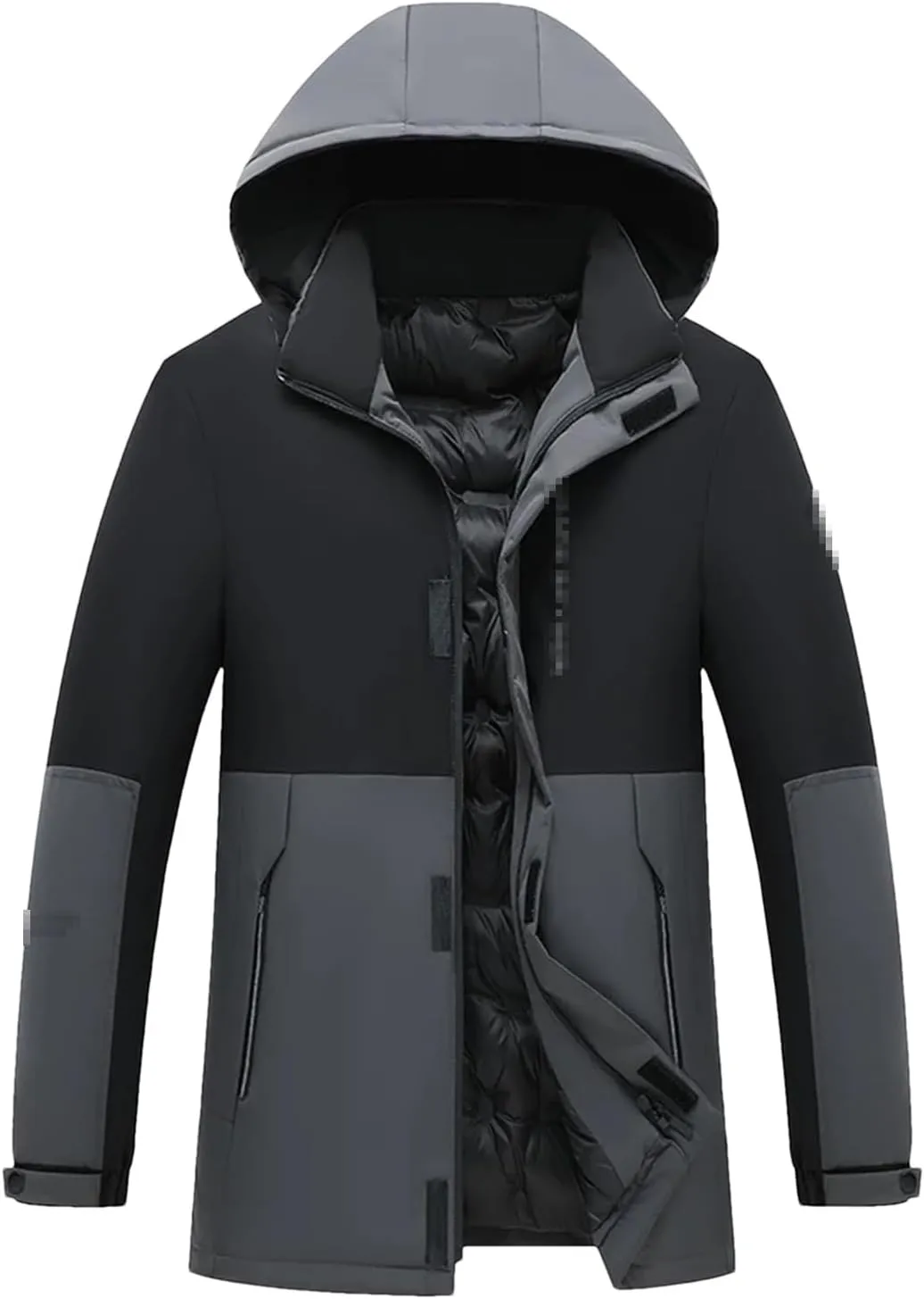 Kelsiop Men's Warm Parka Winter Hooded Casual Jacket