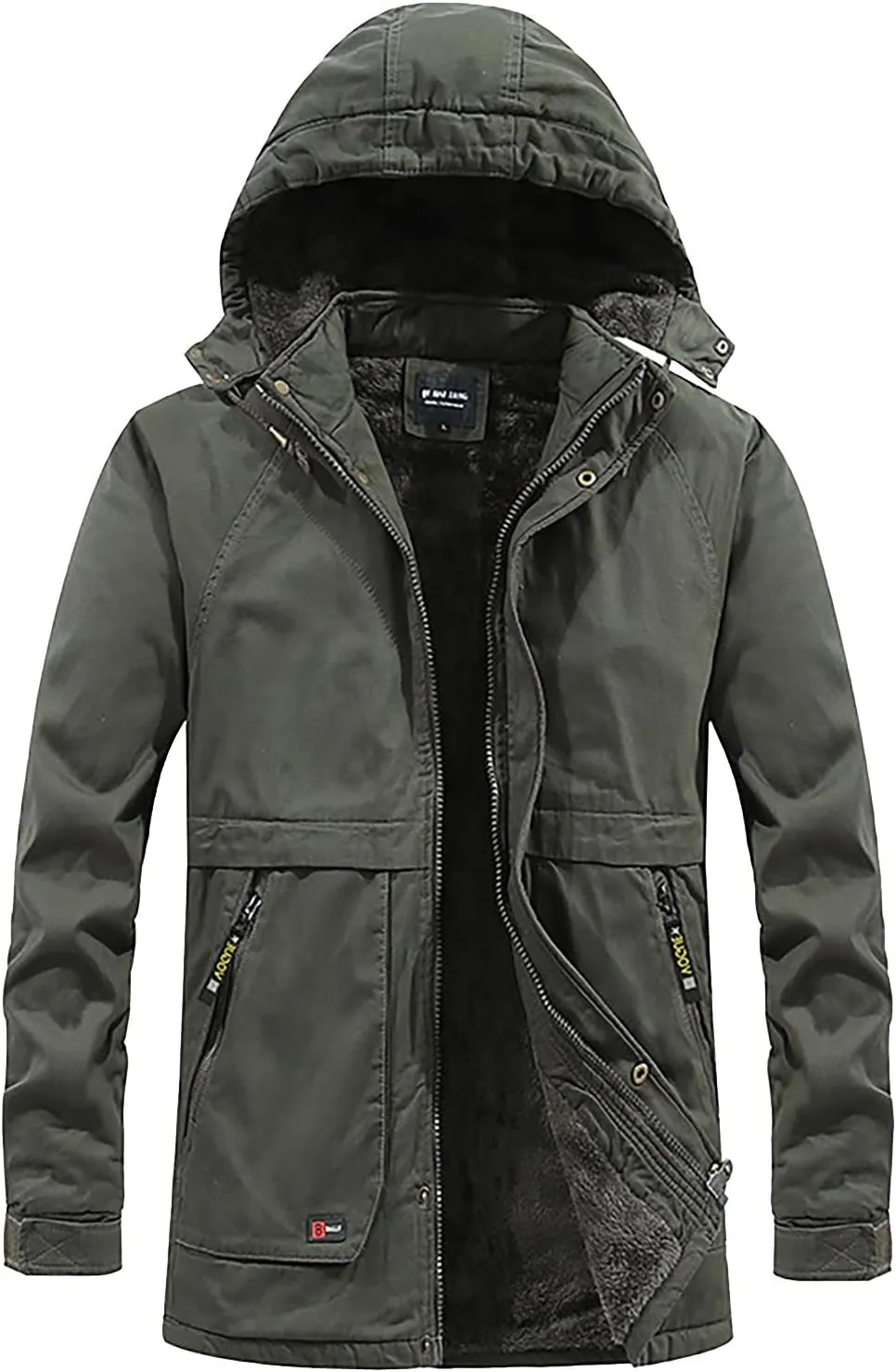 Lightweight Jacket for Mens Sports Jacket for Mens Winter Hooded Windproof Solid Long Sleeve Soft Coat Shell Jacket
