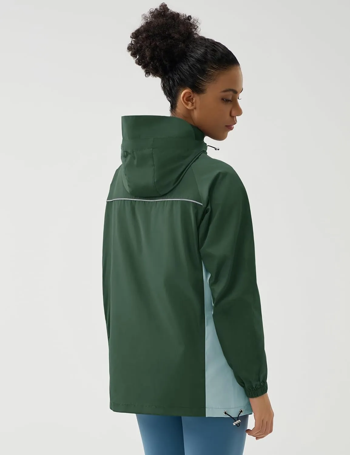 LOMON Lightweight Active Rain Jacket Hooded Water Resistant Raincoat Windbreaker Casual Jacket