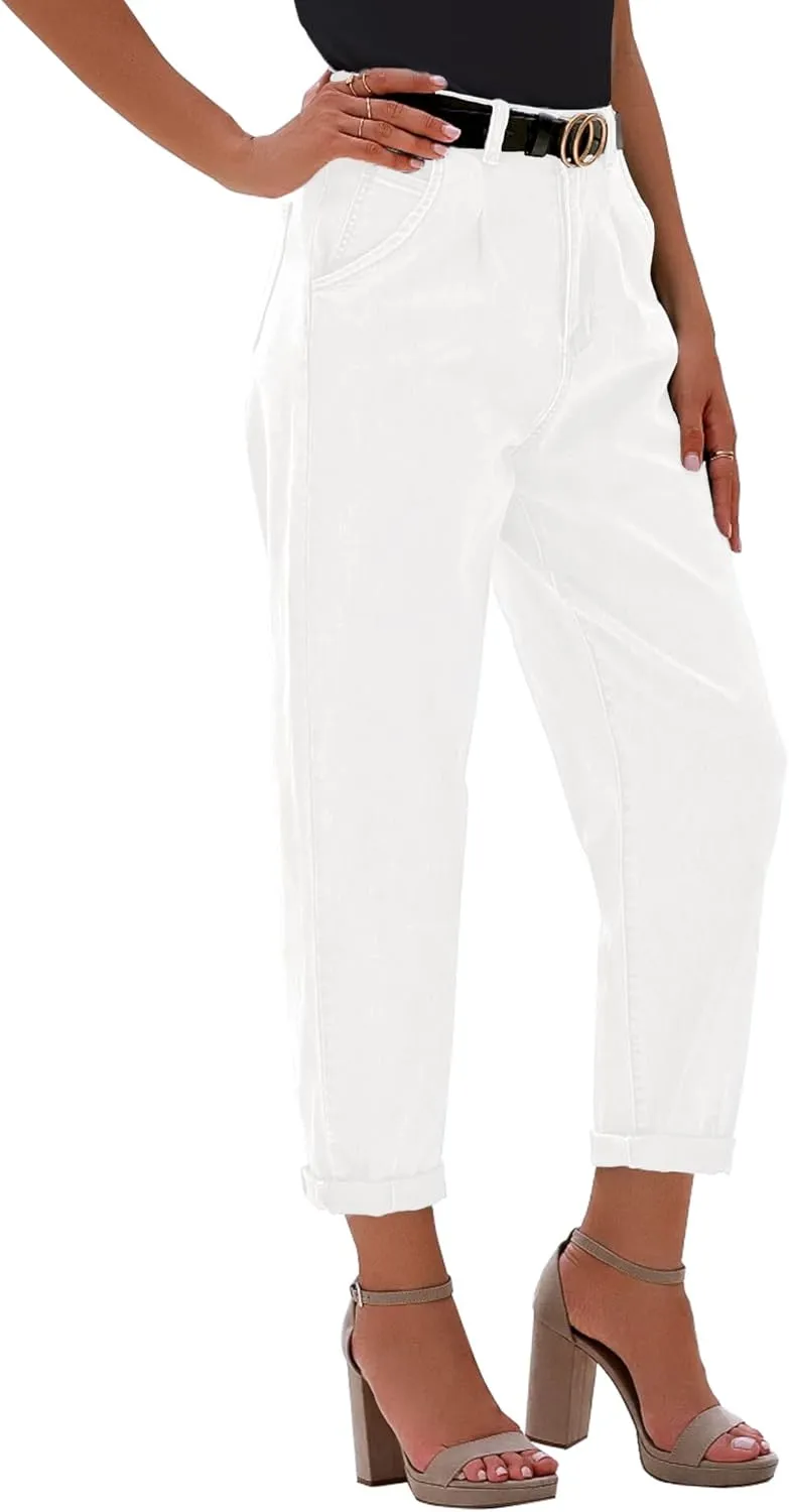 luvamia Mom Jeans for Women Trendy High Waisted Stretchy Loose Jeans for Women Denim Pants