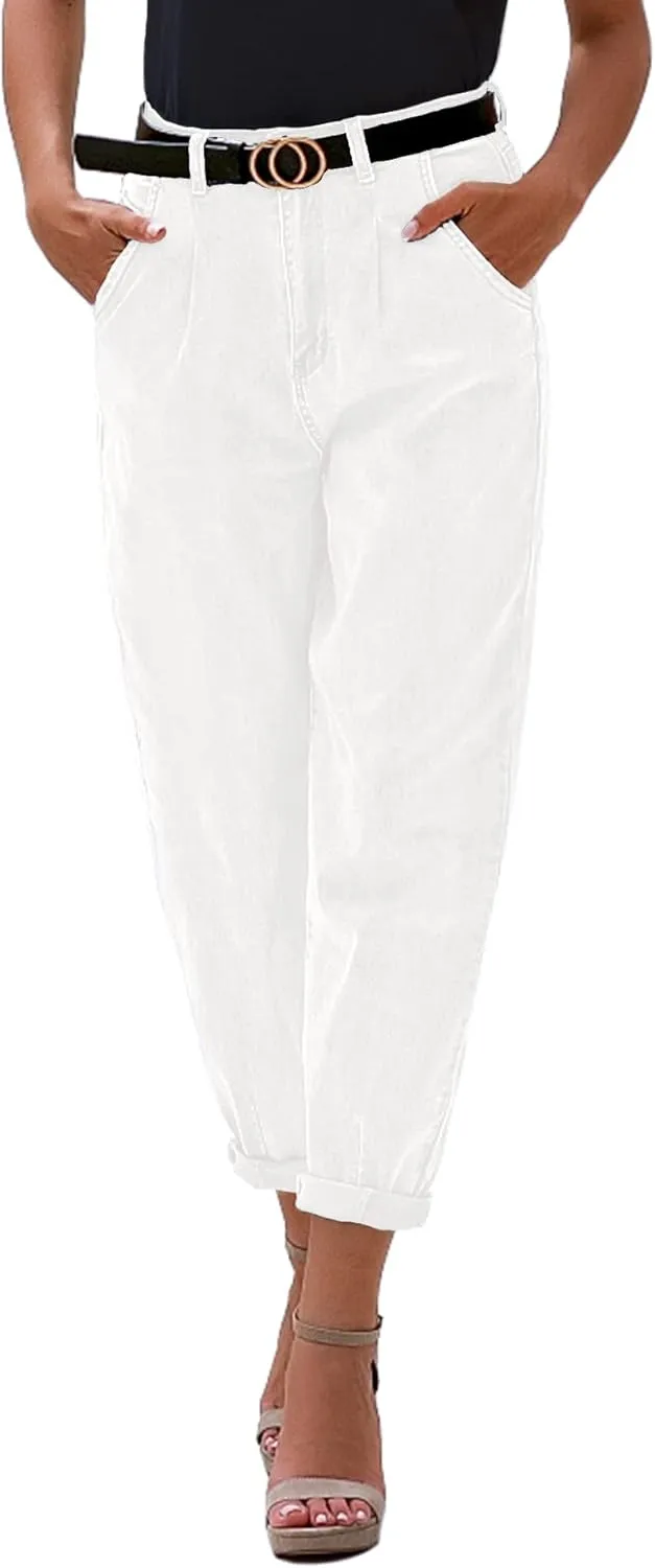 luvamia Mom Jeans for Women Trendy High Waisted Stretchy Loose Jeans for Women Denim Pants