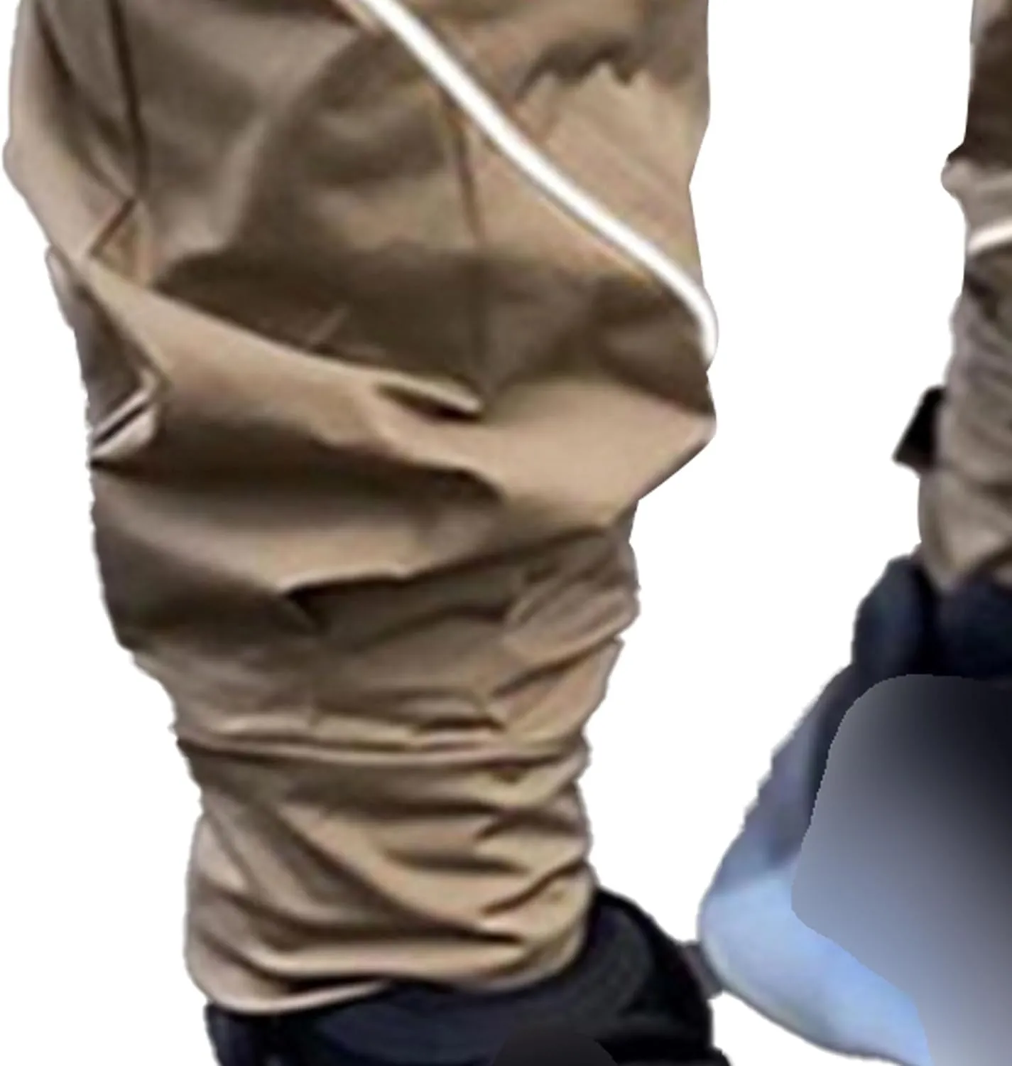 Maiyifu-GJ Men's Multi-Pocket Cargo Pants Elastic Waist Hiking Sweatpants Casual Athletic Running Joggers Trousers