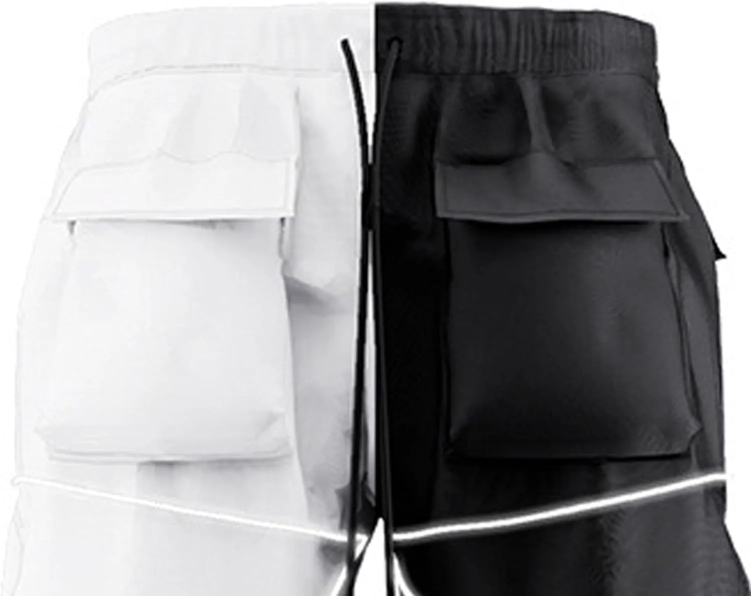 Maiyifu-GJ Men's Multi-Pocket Cargo Pants Elastic Waist Hiking Sweatpants Casual Athletic Running Joggers Trousers