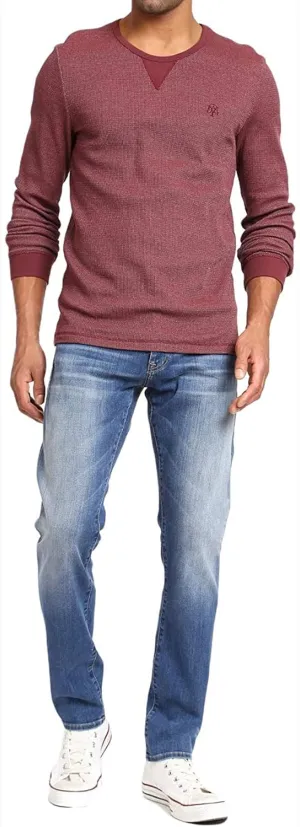 Mavi Jake Men's Regular Rise Slim Leg Jeans, Slim Fit Jeans for Men, Mid Foggy Williamsburg, Medium Wash Blue Men's Jeans, 32 x 30