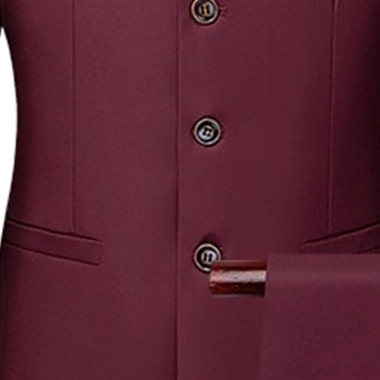 Men 2 Pieces Chinese Tunic Suit Mandarin Collar Blazer Set Button Jacket Pant Set Traditional Uniform Groom Dress