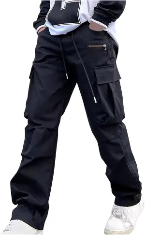 Men Outdoor Cargo Pants Hip Hop Jogger Pants Streetwear Lightweight Tactical Track Pant Classic Fit Multi Pockets