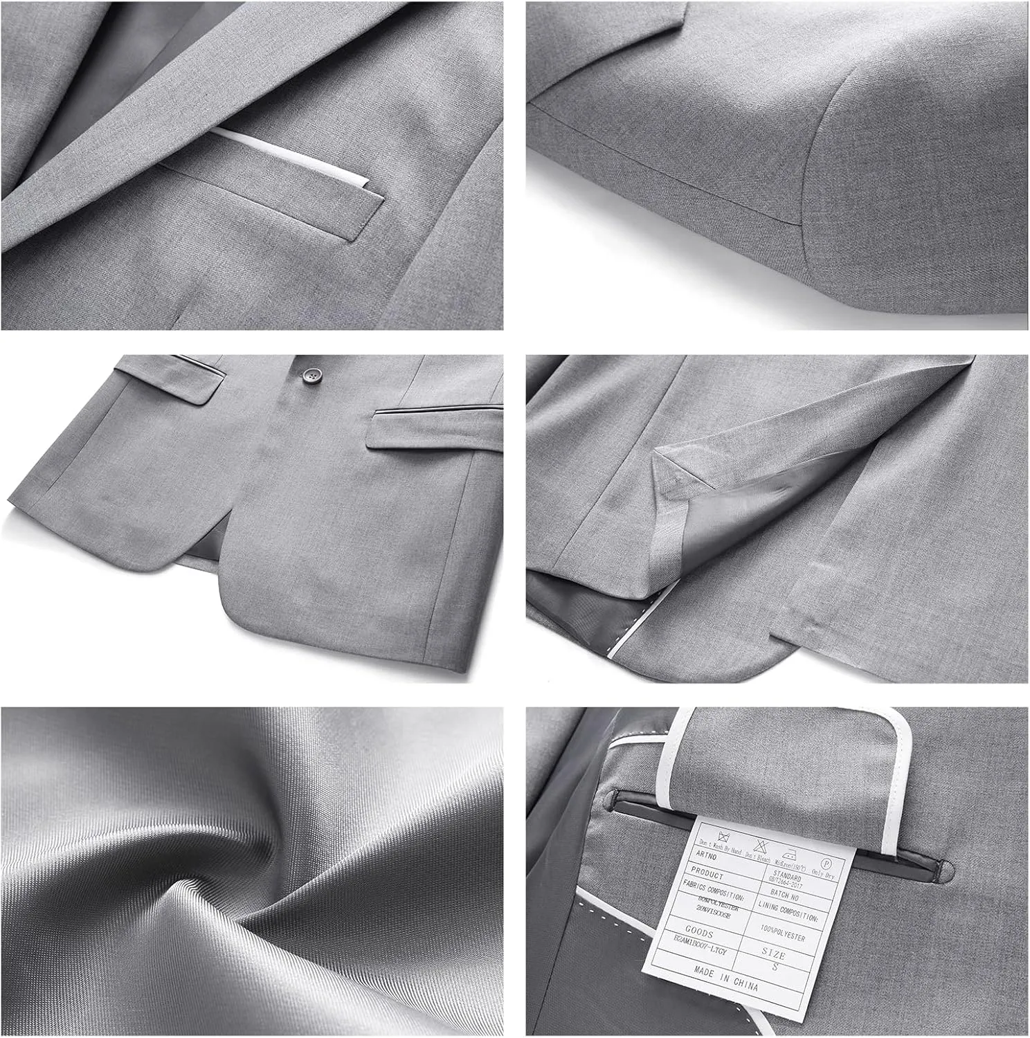 Mens 2 Piece Suit Slim Fit One Button Solid Blazer Jacket & Pants Business Wedding Party Homecoming Suits for Men