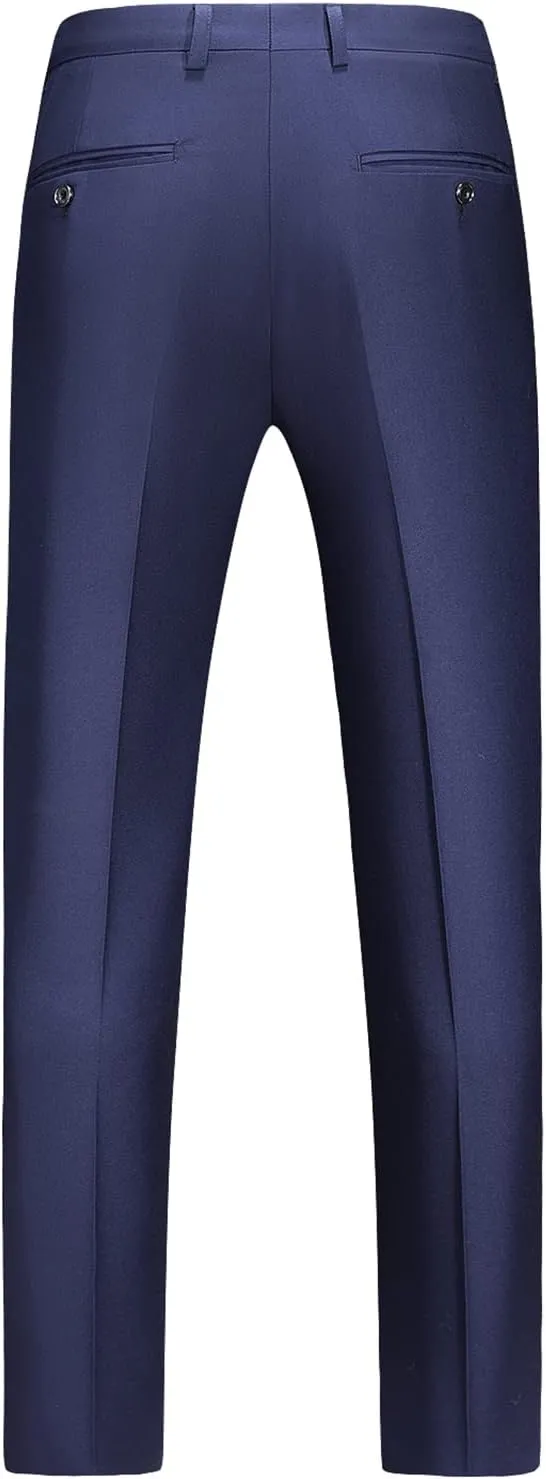 Mens 2 Piece Suit Slim Fit One Button Solid Blazer Jacket & Pants Business Wedding Party Homecoming Suits for Men