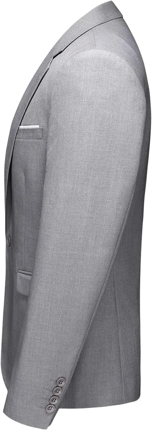 Mens 2 Piece Suit Slim Fit One Button Solid Blazer Jacket & Pants Business Wedding Party Homecoming Suits for Men