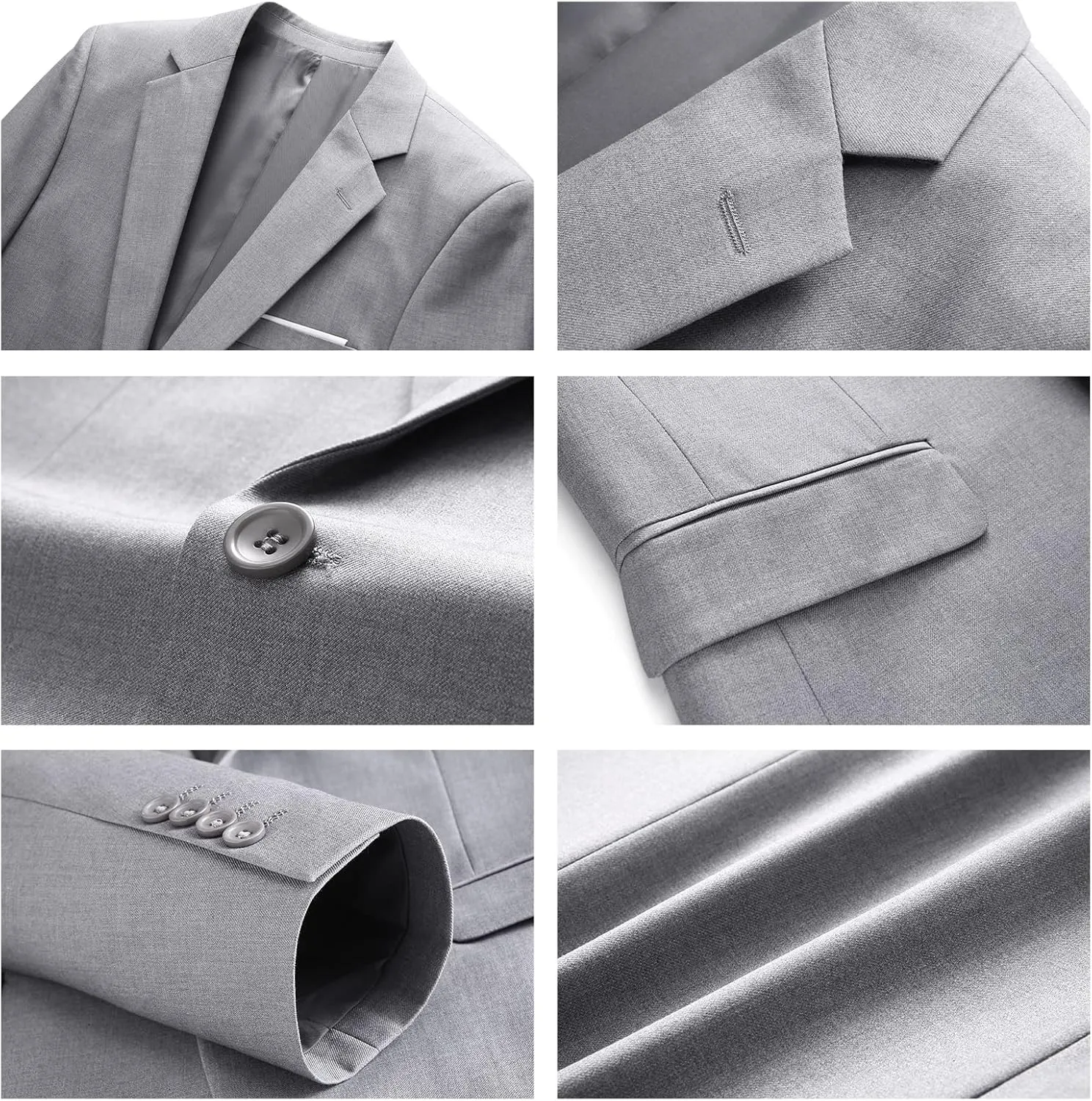 Mens 2 Piece Suit Slim Fit One Button Solid Blazer Jacket & Pants Business Wedding Party Homecoming Suits for Men