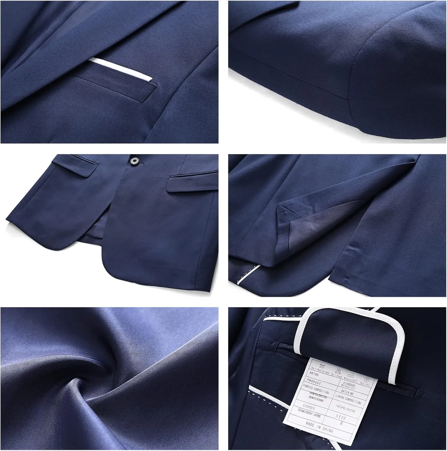 Mens 2 Piece Suit Slim Fit One Button Solid Blazer Jacket & Pants Business Wedding Party Homecoming Suits for Men