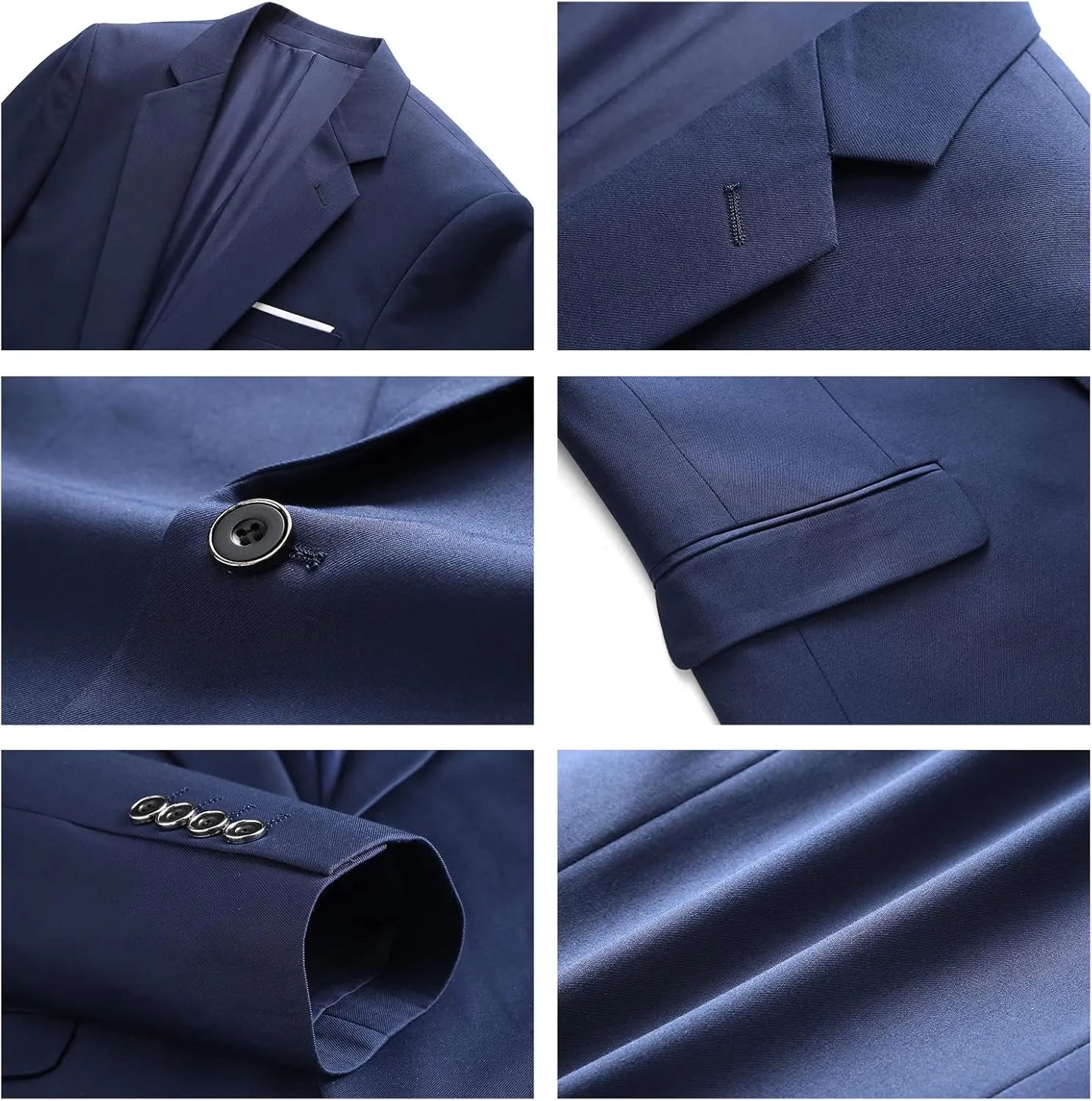 Mens 2 Piece Suit Slim Fit One Button Solid Blazer Jacket & Pants Business Wedding Party Homecoming Suits for Men