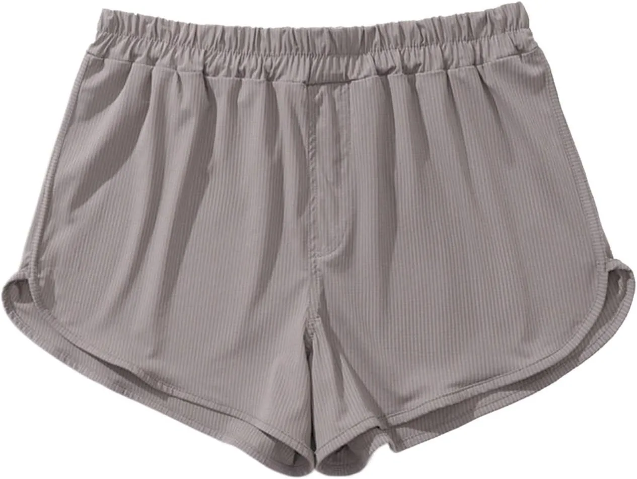 Men's Active Running Shorts Training Exercise Workout Shorts Quick Dry Gym Athletic Performance Shorts with Pockets