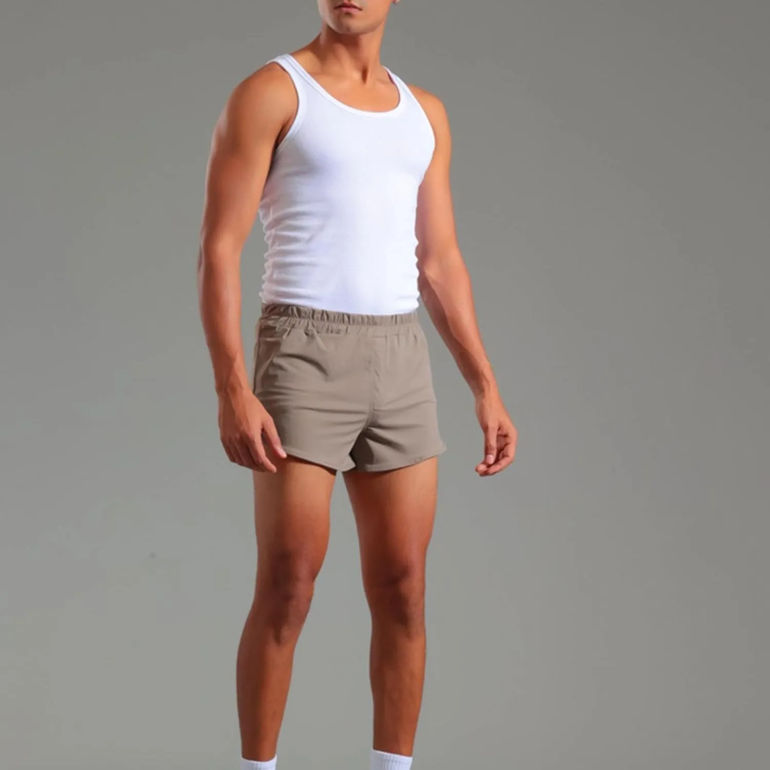 Men's Active Running Shorts Training Exercise Workout Shorts Quick Dry Gym Athletic Performance Shorts with Pockets