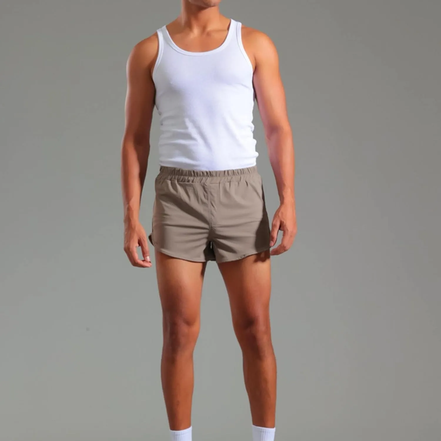 Men's Active Running Shorts Training Exercise Workout Shorts Quick Dry Gym Athletic Performance Shorts with Pockets
