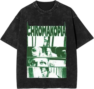 Mens and Womens Vintage Oversized Drop Shoulder Hawaiian Short Sleeve T-Shirt