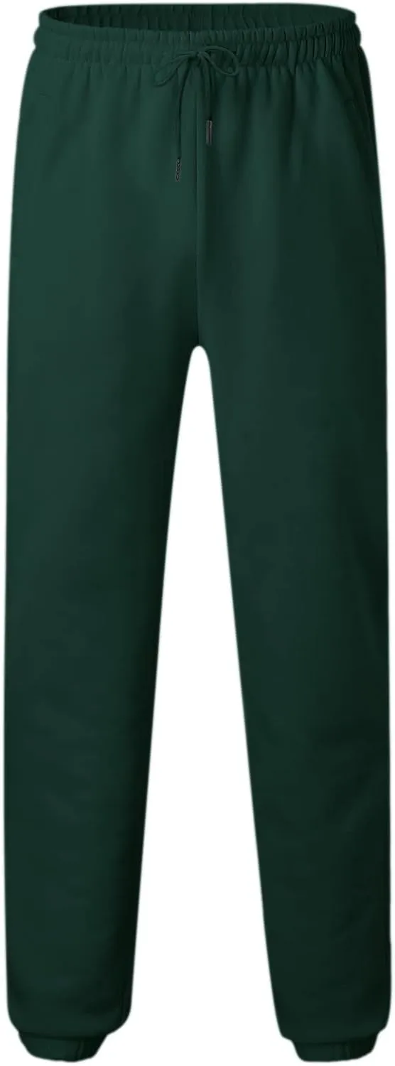 Mens Autumn and Winter High Street Fashion Leisure Loose Sports Running Solid Color Lace Up Pants Sweater Pants