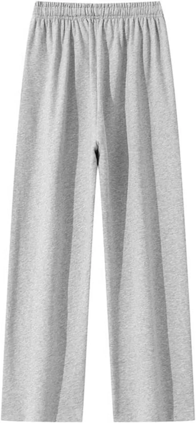 Men's Baggy Wide Leg Pants Summer Elastic Waist Trendy Casual Leisure Style Sport Clothes Comfy Fashion Trousers