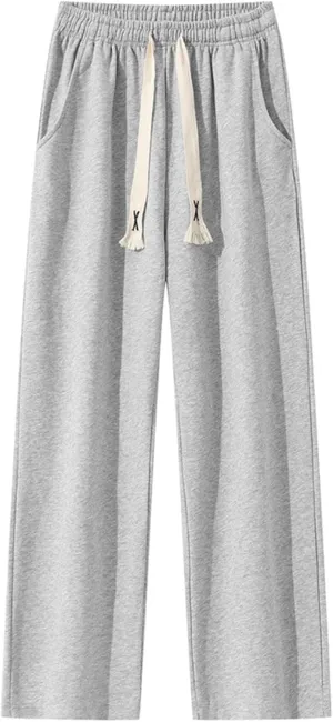 Men's Baggy Wide Leg Pants Summer Elastic Waist Trendy Casual Leisure Style Sport Clothes Comfy Fashion Trousers