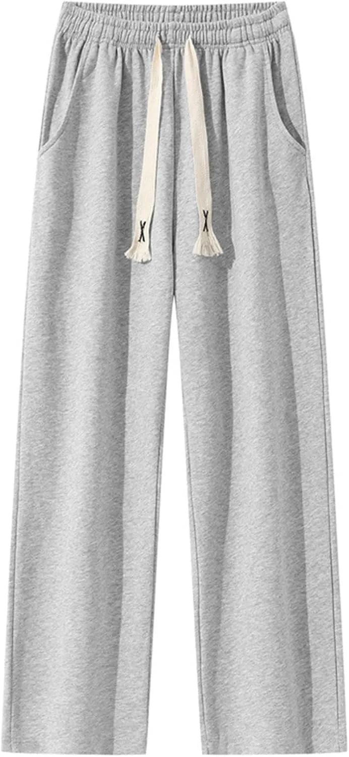 Men's Baggy Wide Leg Pants Summer Elastic Waist Trendy Casual Leisure Style Sport Clothes Comfy Fashion Trousers
