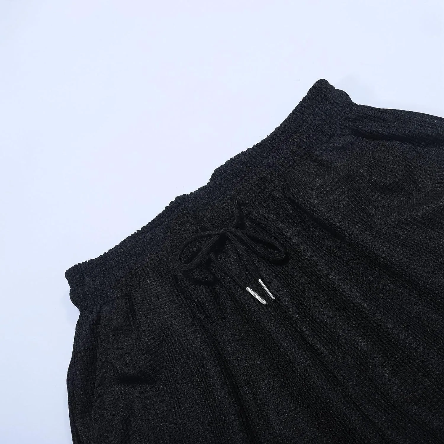 Men's Baggy Wide Leg Pants Summer Elastic Waist Trendy Comfortable Leisure Style Sport Clothes Fresh Trousers
