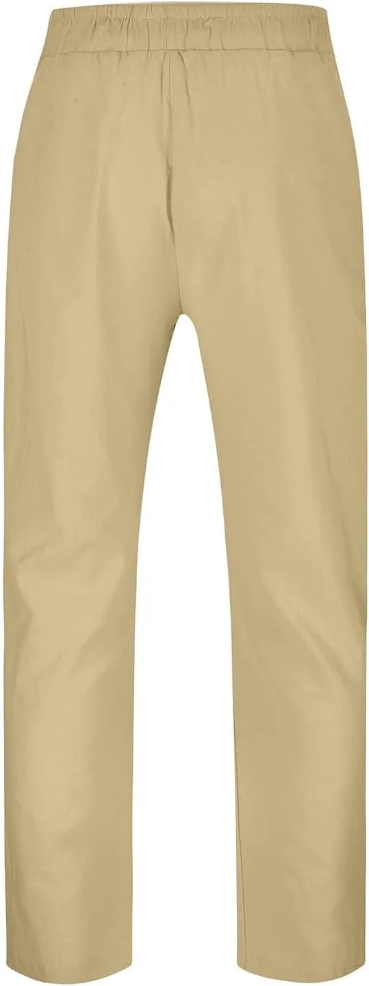 Men's Baggy Wide Leg Pants Summer Elastic Waist Trendy Comfortable Loose Sport Clothes Comfy Fashion Trousers