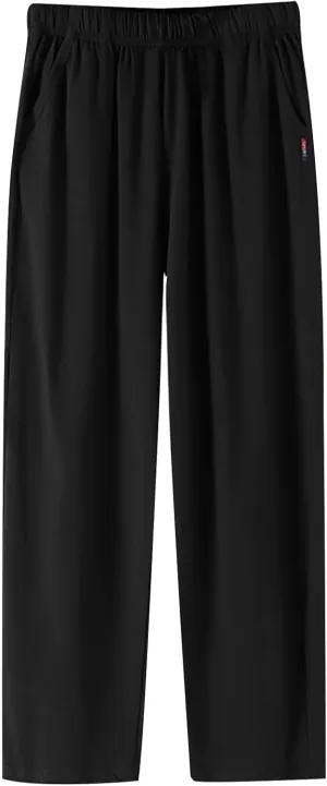 Men's Baggy Wide Leg Pants Summer Elastic Waist Trendy Comfortable Soft Fit Elasticity Comfy Fashion Trousers