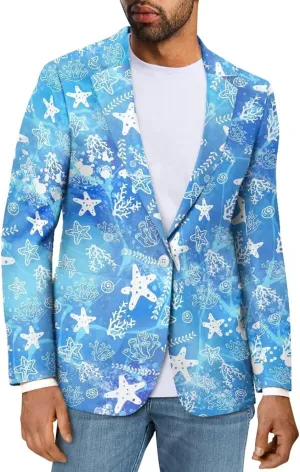 Mens Blazer Casual Sport Coats Slim Fit One Button Blazer Suit Jacket Lightweight Sports Jacket with Pockets