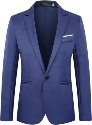 Men's Blazer Casual Sport Coats, Slim Fit One Button Suit Jacket, Lightweight Sports Jacket, Tuxedo Business Suits Coat