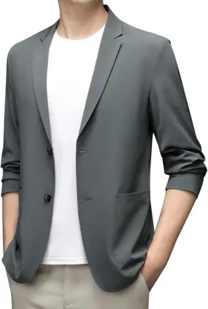 Men's Blazer Casual Sport Coats Slim Fit One Button Suit Jacket Lightweight Sports Jacket