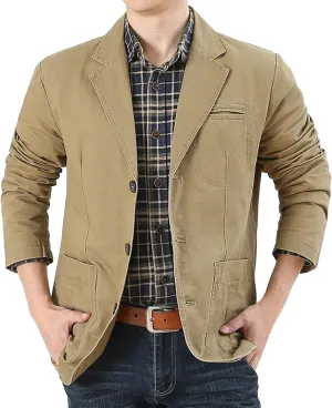 Men's Blazer Casual Sport Coats Slim Fit Three Button Suit Jacket Lightweight Sports Jacket and Coat Business Formal Jacket
