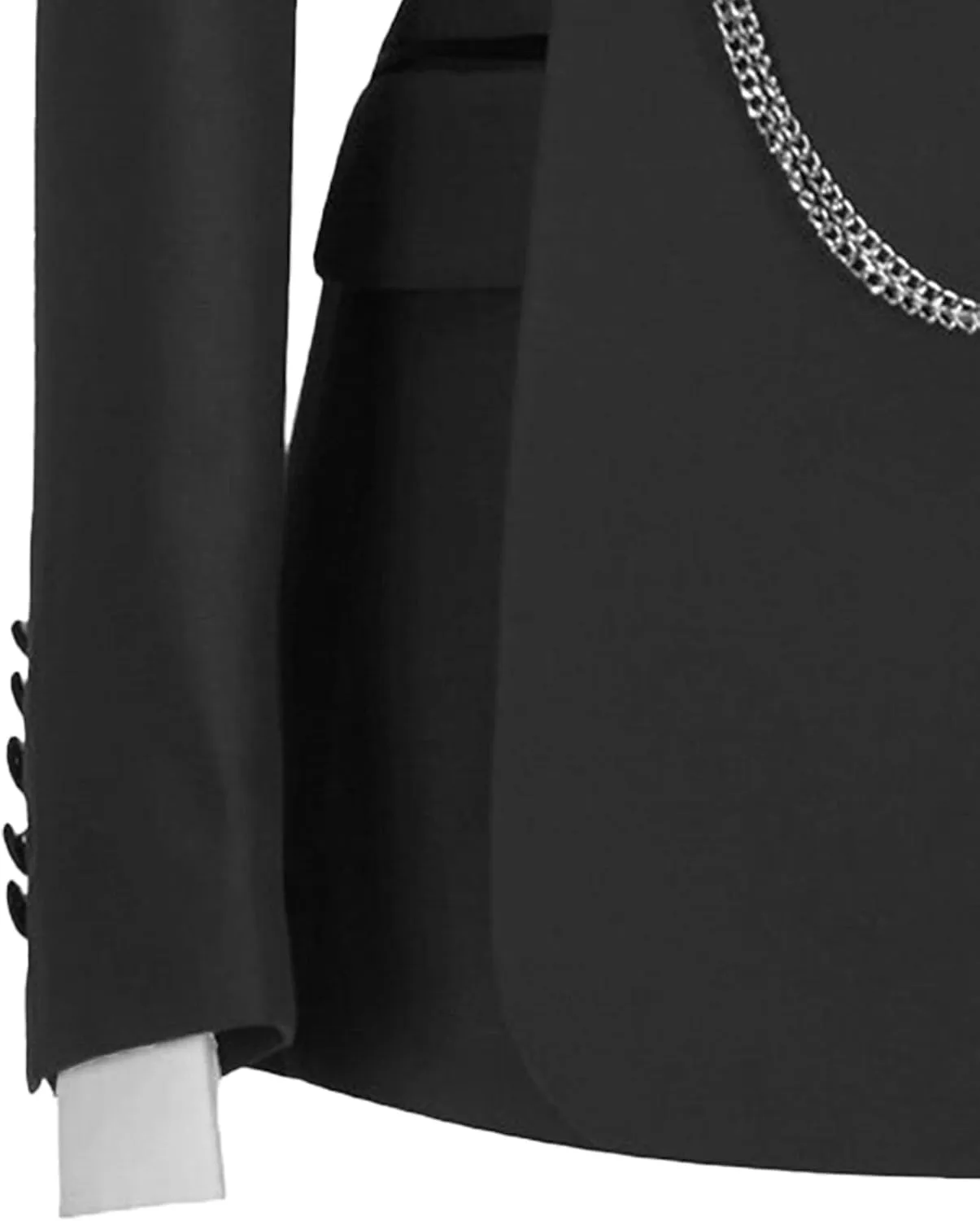 Men's Business Leisure Fashion Slim Suit 2 Piece Double Breasted Prom Tuxedo Suits Party Wedding Solid Blazer Pants