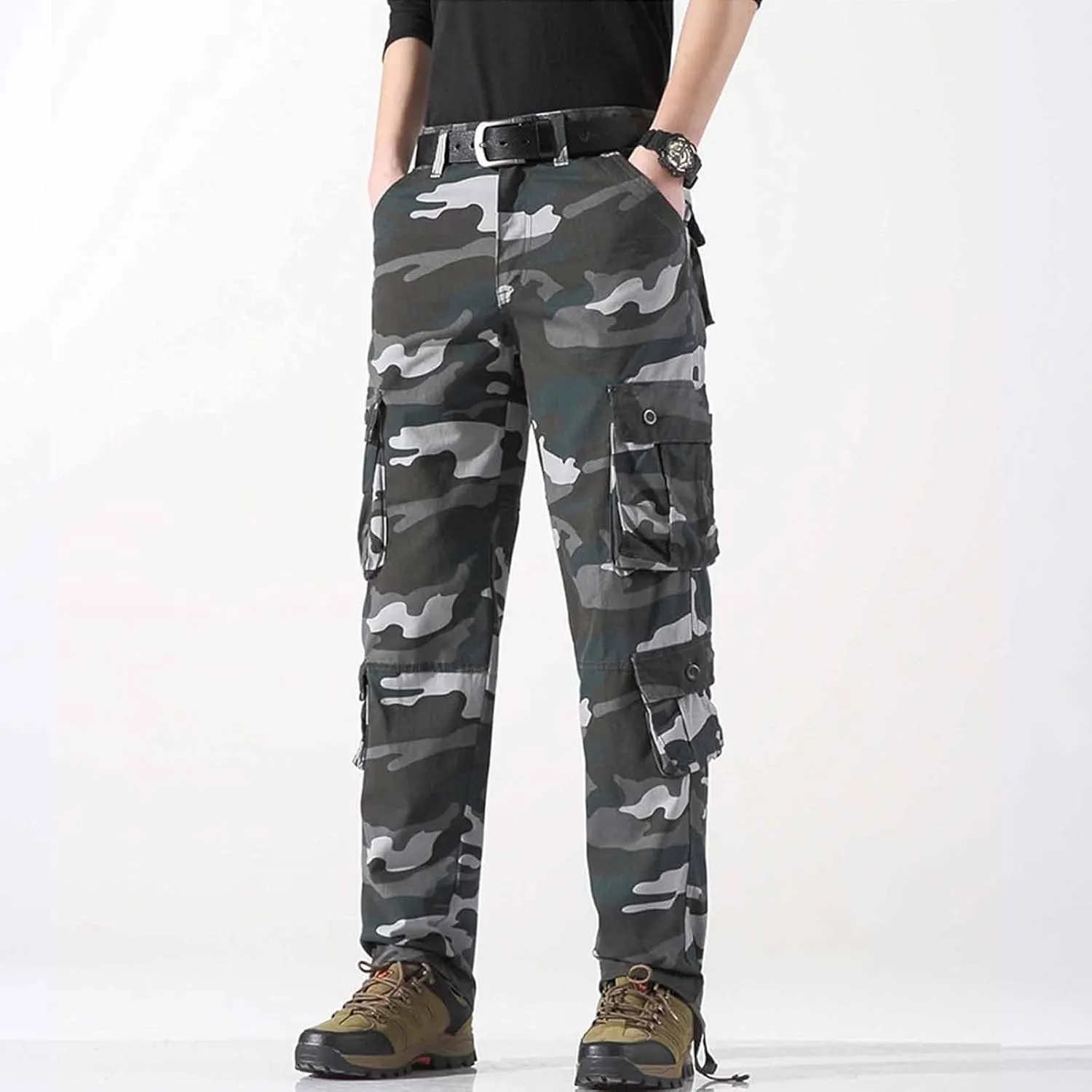 Men's Camouflage Tactical Multi-Pocket Cargo Pants - 2025 Outdoor Rip-Resistant Work Pants