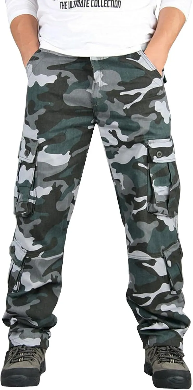 Men's Camouflage Tactical Multi-Pocket Cargo Pants - 2025 Outdoor Rip-Resistant Work Pants