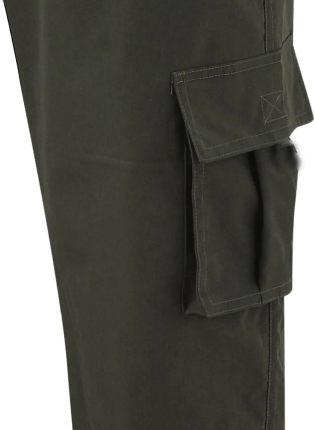 Mens Cargo Pants Big and Tall Elastic Waist Loose Fit Sweatpants Casual Lightweight Stretch Straight Leg Joggers with Pockets