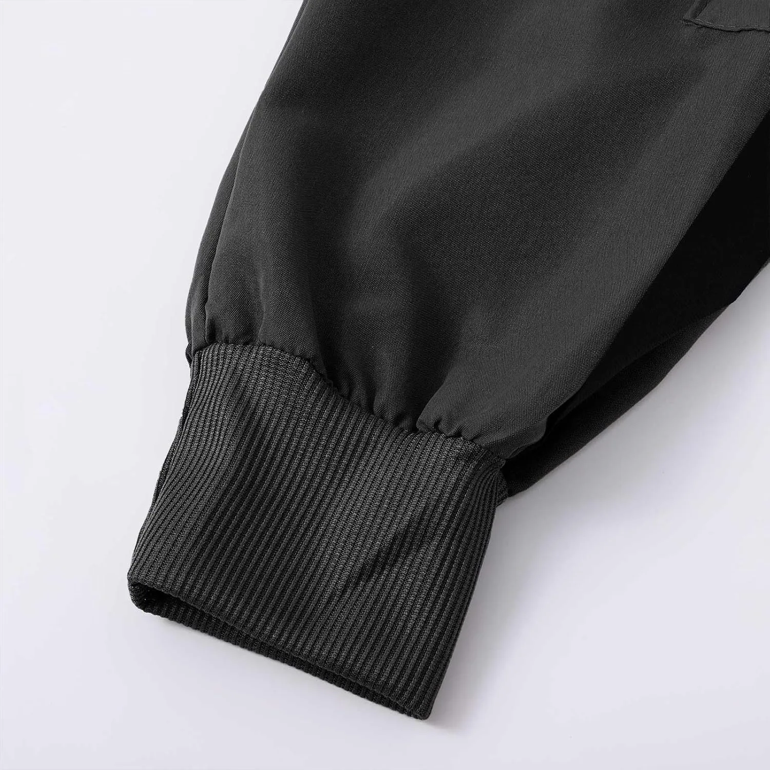 Mens Cargo Pants Plus Size Drawstring Elastic Waist Fall Work Pants Casual Solid Tapered Trousers with Multi Pocket