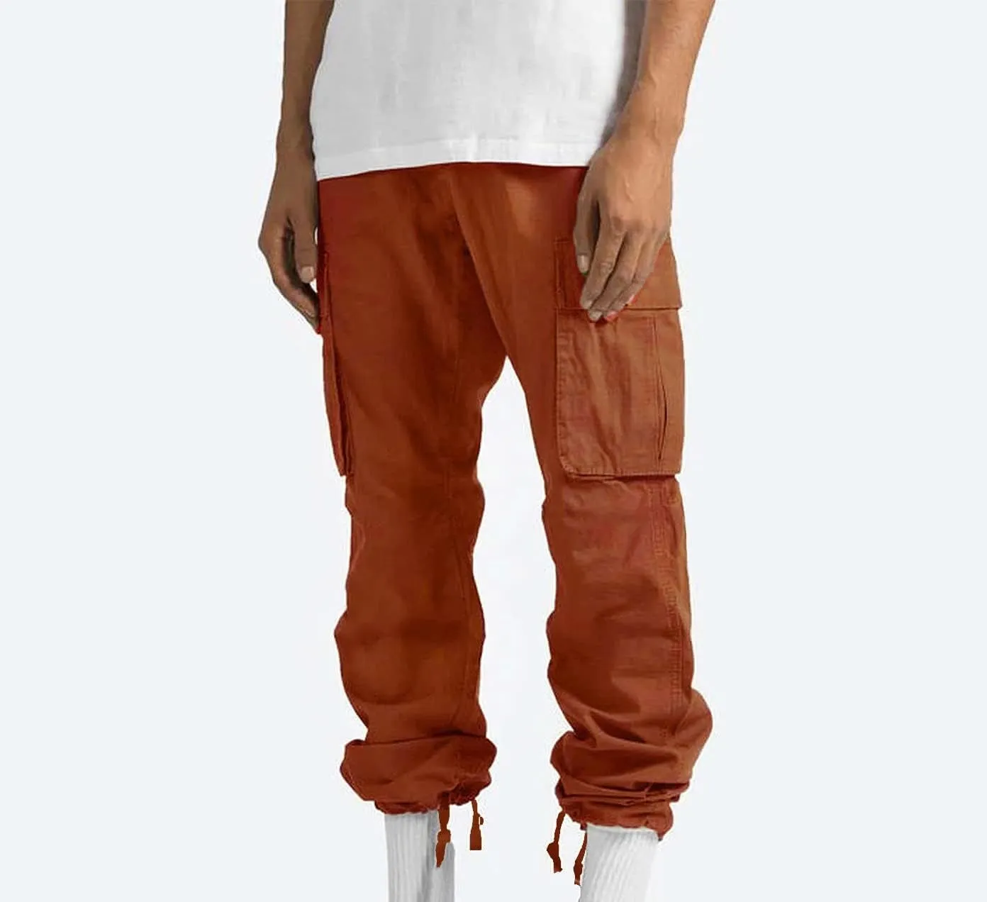Men's Casual Cargo Pants Tactical Hiking Pants Baggy Workout Jogger Sweatpants Wide Leg Stretchy Jeans with Pockets