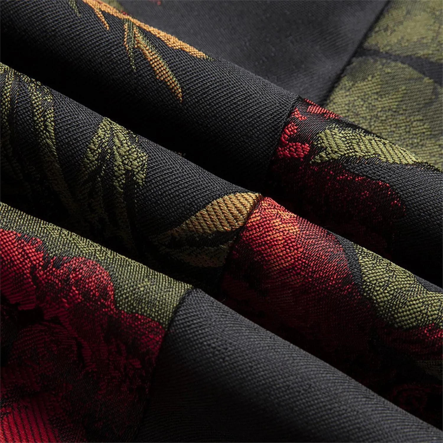 Men's Casual One-Button Printed Suit Slim Fit Printed Floral Blazer Suit Rose Embroidered Suit Jacket Prom Dinner