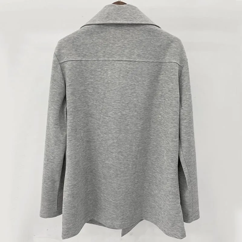 Men's Double Breasted Trench Coats Casual Lapel Collars Trendy Y2K Turtle Neck Fleece Lined Sherpa Windbreaker Jackets