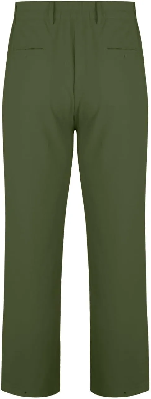Mens Dress Pants Relaxed Fit Elastic Waist Flat Front Chino Lounge Pants Casual Lightweight Work Slacks with Pockets