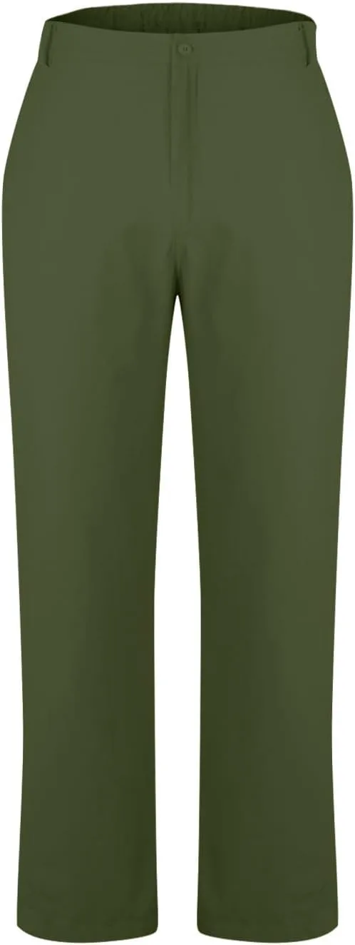Mens Dress Pants Relaxed Fit Elastic Waist Flat Front Chino Lounge Pants Casual Lightweight Work Slacks with Pockets