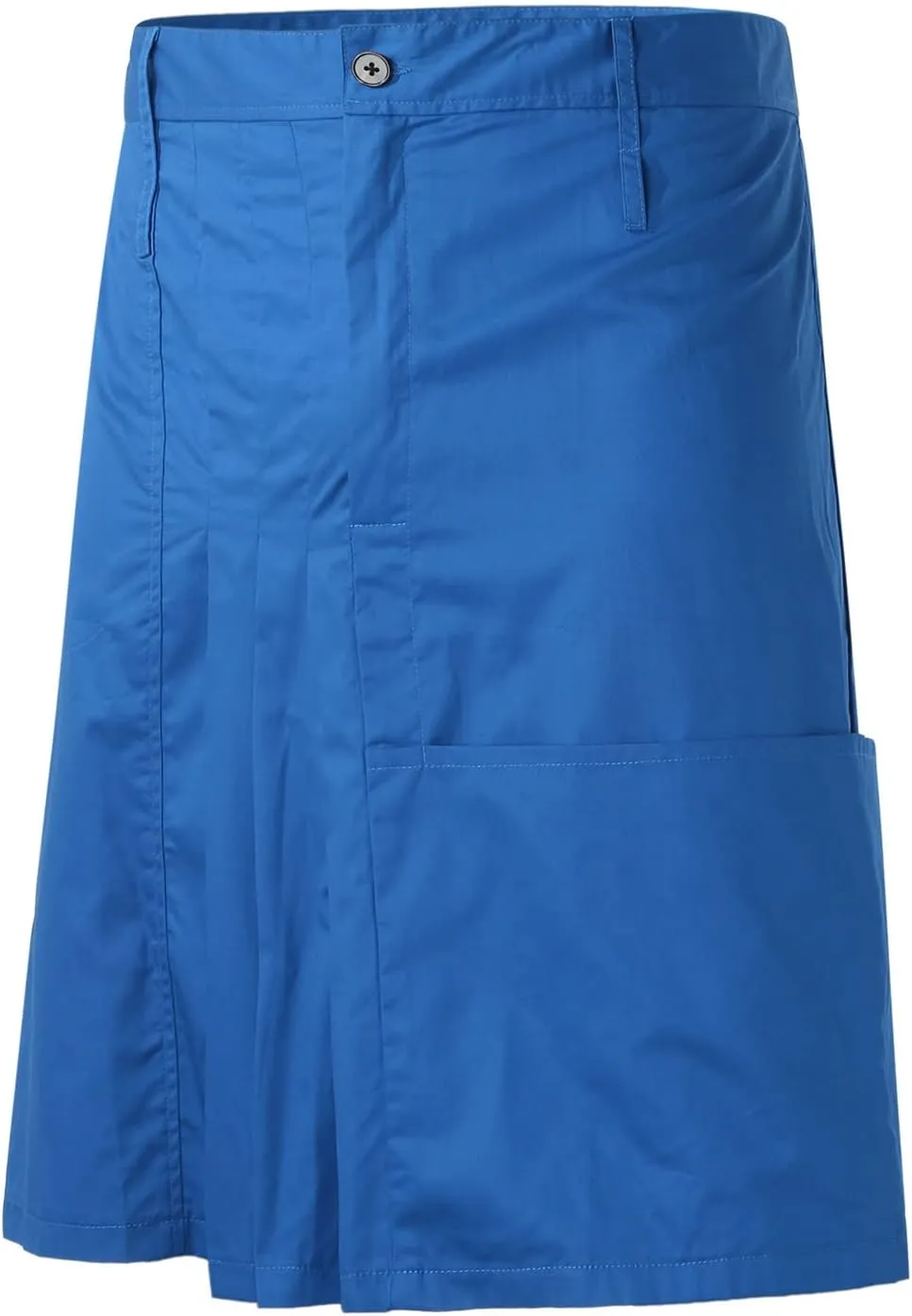Mens Fashion Casual Scottish Style Retro Solid Pocket Leisure Style Soft Trendy Comfy Fashion Pleated Skirt