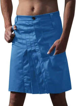 Mens Fashion Casual Scottish Style Retro Solid Pocket Leisure Style Soft Trendy Comfy Fashion Pleated Skirt