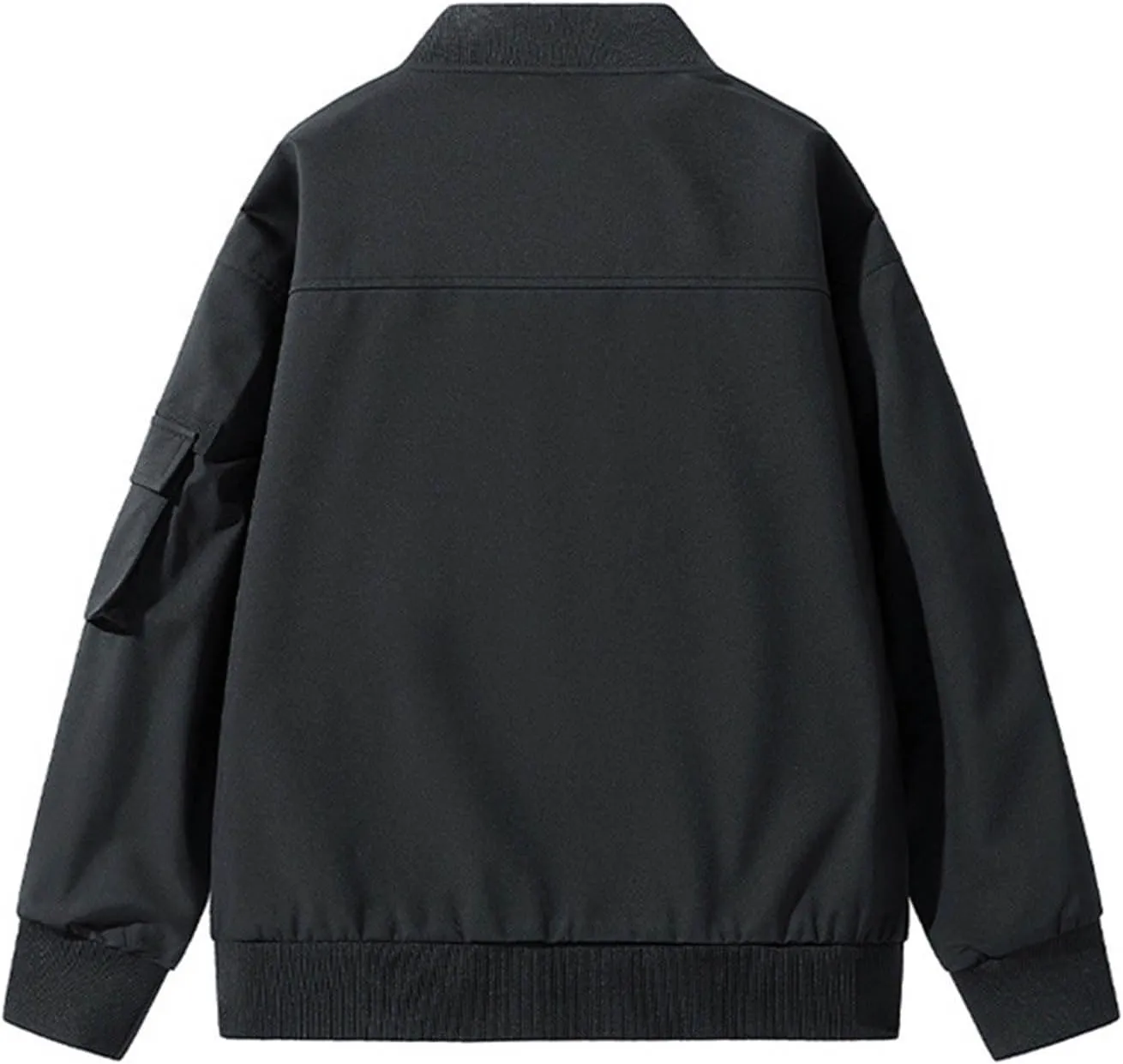 Men's Fashion Casual Solid Color Buttons Pockets Long Sleeve Hoodless Cotton Outwear Coat 2024 Big and Tall Men