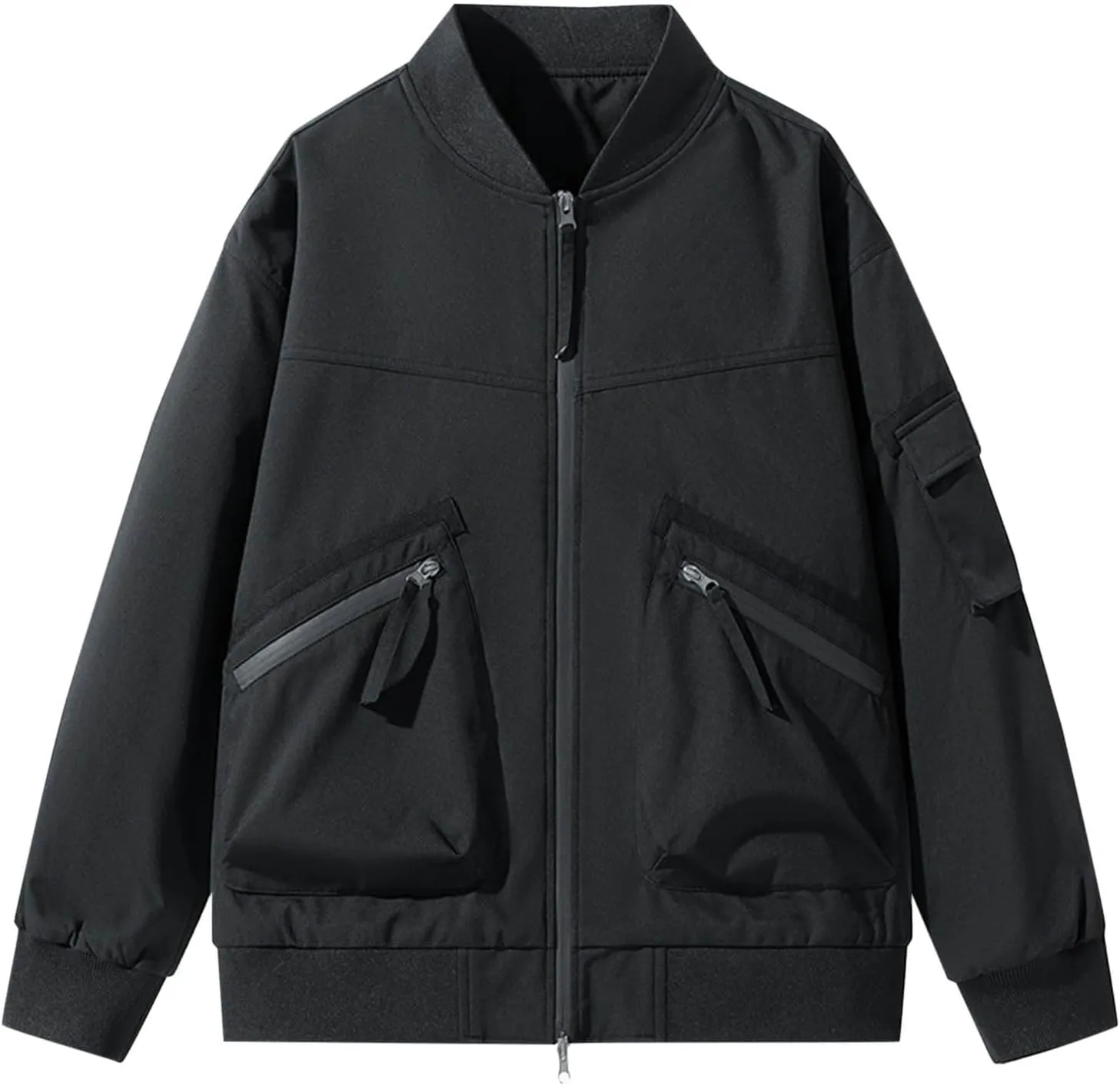 Men's Fashion Casual Solid Color Buttons Pockets Long Sleeve Hoodless Cotton Outwear Coat 2024 Big and Tall Men